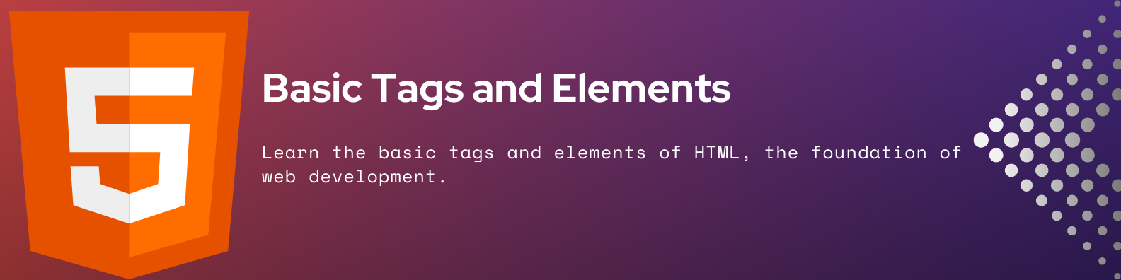 Basic Tags and Elements banner