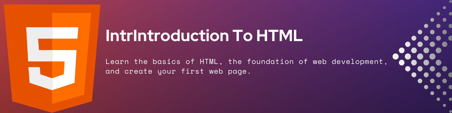 Introduction HTML banner