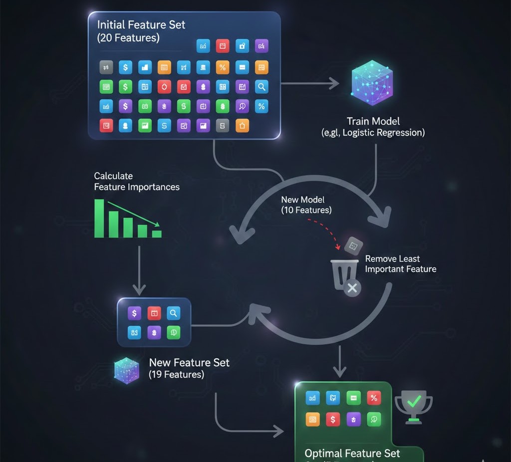 The process of Recursive Feature Elimination